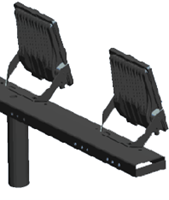 Pragmalux LED Floodlight Auva IP66 2-Voudig Bevestigingsbeugel paal Ø42-60
