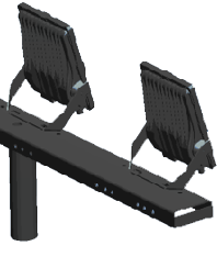 Pragmalux LED Floodlight Auva IP66 2-Voudig Bevestigingsbeugel paal Ø42-60
