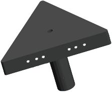 Pragmalux Floodlight Auva IP66 3-Voudig Bevestigingsbeugel paal Ø42-60
