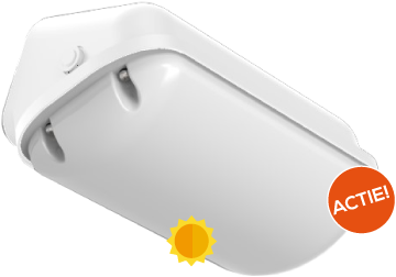 Pragmalux LED Gevelarmatuur Deca IP65 6.5-12W 3000K-4000K 2-CCT 650-1100lm Wit + Daglichtsensor