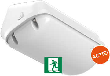 Pragmalux LED Gevelarmatuur Deca IP65 6.5-12W 3000K-4000K 2-CCT 650-1100lm Wit + Noodmodule 3uur zelftest