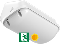 Pragmalux LED Gevelarmatuur Deca IP65 6.5-12W 3000K-4000K 2-CCT 650-1100lm Wit + Daglichtsensor & Noodmodule 3uur zelftest-9