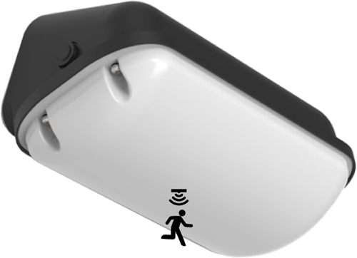 Pragmalux LED Gevelarmatuur Deca IP65 6.5-12W 3000K-4000K 2-CCT 650-1100lm Zwart + Bewegingssensor