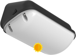 Pragmalux LED Gevelarmatuur Deca IP65 6.5-12W 3000K-4000K 2-CCT 650-1100lm Zwart + Daglichtsensor