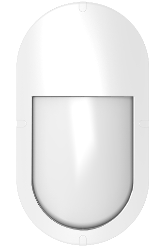 Pragmalux LED Bulkhead Ovalo IP65 Halve Afscherming Wit