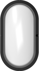 Pragmalux LED Bulkhead Ovalo IP65 5W 3000K-4000K 2-CCT 450lm Zwart Ø270x148mm