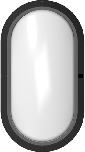 Pragmalux LED Bulkhead Ovalo IP65 5W 3000K-4000K 2-CCT 450lm Zwart Ø270x148mm