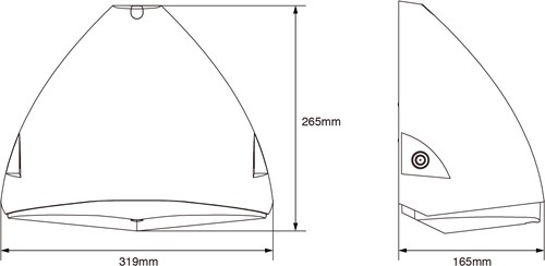 Pragmalux LED Gevelarmatuur Squalo IP65 13-27W 3000K 1750-3450lm Asymmetrisch Antraciet RAL7016-3