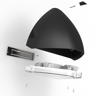 Pragmalux LED Gevelarmatuur Squalo IP65 13-27W 3000K 1750-3450lm Asymmetrisch Antraciet RAL7016 + Daglichtsensor-8