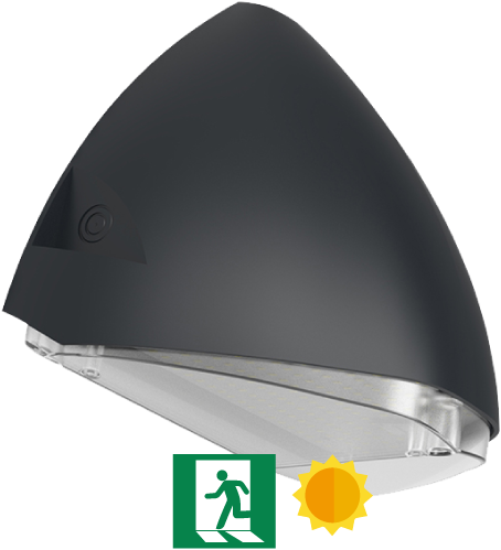 Pragmalux LED Gevelarmatuur Squalo IP65 13-27W 3000K 1750-3450lm Asymmetrisch Antraciet RAL7016 + Daglichtsensor & Noodmodule 3uur zelftest