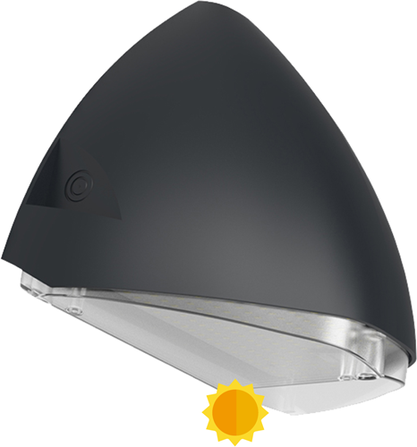 Pragmalux LED Gevelarmatuur Squalo IP65 13-27W 3000K 1750-3450lm Asymmetrisch Antraciet RAL7016 + Daglichtsensor