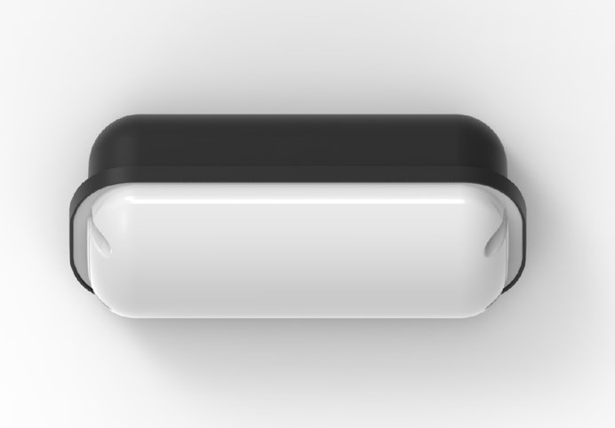 Pragmalux LED facadearmatur Deca IP65 6.5-12W 3000K-4000K 2-CCT 650-1100lm Sort + dagslyssensor & nødmodul 1h selvtest