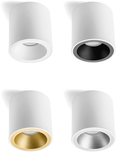 Pragmalux Opbouwspot Cinto Rond wit RAL9003 - Incl. GU10 Fitting-3