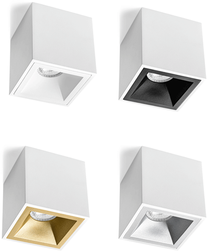 Pragmalux Opbouwspot Cinto Vierkant wit RAL9003 - Incl. GU10 Fitting-2