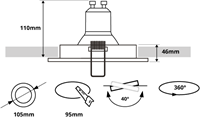 Pragmalux Inbouwspot Dome Rond Verdiept Kantelbaar Wit - Incl. GU10 Fitting-1