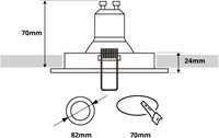 Pragmalux Inbouwspot Luca IP65 Rond Nikkel - Incl. GU10 Fitting-1