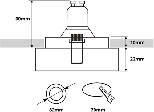 Pragmalux Inbouwspot Vita Rond Zwart RAL9004 - Incl. GU10 Fitting-1