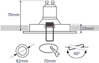 Pragmalux Inbouwspot Aura Rond Kantelbaar Bronze RAL8000 - Incl. GU10 Fitting-2