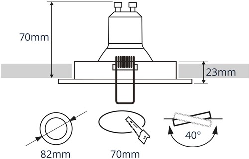 Pragmalux Inbouwspot Aura Rond Kantelbaar Gunmetal RAL7031 - Incl. GU10 Fitting-2