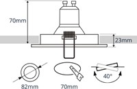 Pragmalux Inbouwspot Delta Rond Kantelbaar Gunmetal RAL7031 - Incl. GU10 Fitting-2