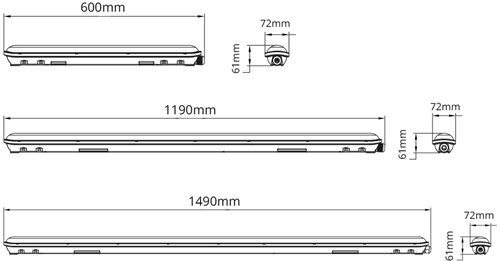 Pragmalux LED TL Waterdicht Armatuur Value IP65 150cm 45W 6100lm 4000K (2x58W)-6