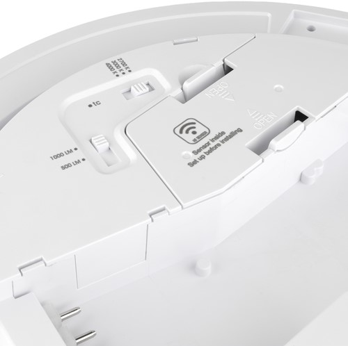 Pragmalux LED Plafonnière / Wandarmatuur Lumio-S Wit Ø277 IP65 IK10 4,5-8,5W 475-1075lm 2700K-3000K-4000K 3-CCT UGR<19 + HF (5.8 GHz) bewegingssensor & noodmodule 3uur autotest-7