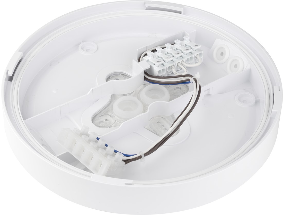 Pragmalux LED loftslampe / væglampe Lumio-S White Ø277 IP65 IK10 4,5-8,5W 475-1075lm 2700K-3000K-4000K 3-CCT fase-dimmbar