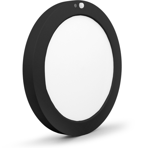 Pragmalux  LED Inbouw/Opbouw Downlight Luna G2 PIR zwart IP54 15W/23W 3000K-6000K 3-CCT 1650-2450lm Ø300 Buitenmaat - Gatmaat Ø65-260 incl. LED Driver & 3P snoer-1