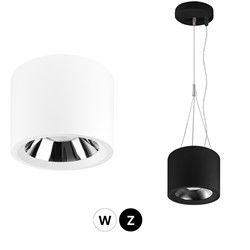 Downlight Mondial 3-CCT CRI90 + UGR<19 Opbouw/Pendel