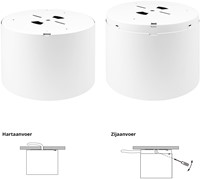 Pragmalux LED Downlight Mondial IP54 opbouwframe Aluminium Ø230x150(H) Wit-2