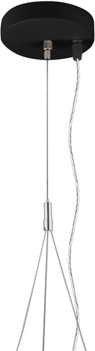 Pragmalux LED Downlight Mondial IP54 accessoire driepuntspendelset Ø120x25mm 2m zwart-1