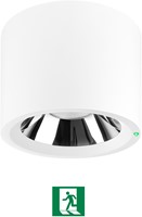 Pragmalux LED Downlight Mondial IP54 hoogglans wit opbouw 6-19,5W 725-2450lm 3000K-4000K 3-CCT CRI>90 UGR<19 60D Ø180x140(H) Buitenmaat +Philips driver & Noodmodule 1uur autotest