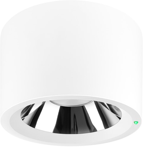 Pragmalux LED Downlight Mondial IP54 hoogglans wit opbouw 13,5-25,5W 1700-3200lm 3000K-4000K 3-CCT CRI>90 UGR<19 60D Ø230x150(H) Buitenmaat +Philips driver & Noodmodule 1uur autotest-1