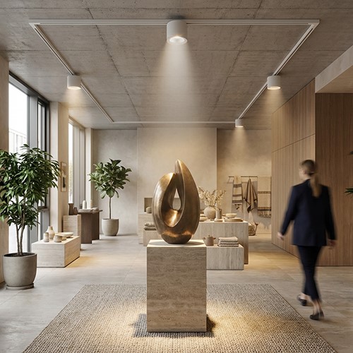 Pragmalux LED Downlight Mondial IP54 facet wit 3-fase track 6-19,5W 725-2450lm 3000K-3500K-4000K 3-CCT CRI>90 UGR<19 60D Ø180x140(H) Buitenmaat +Philips driver-5