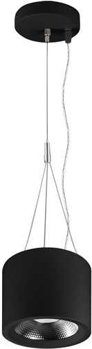 Pragmalux LED Downlight Mondial IP54 accessoire driepuntspendelset Ø120x25mm 2m zwart-3