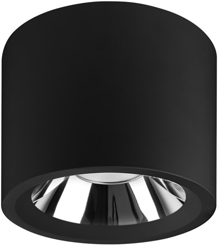 Pragmalux LED Downlight Mondial IP54 opbouwframe Aluminium Ø180x140(H) Zwart