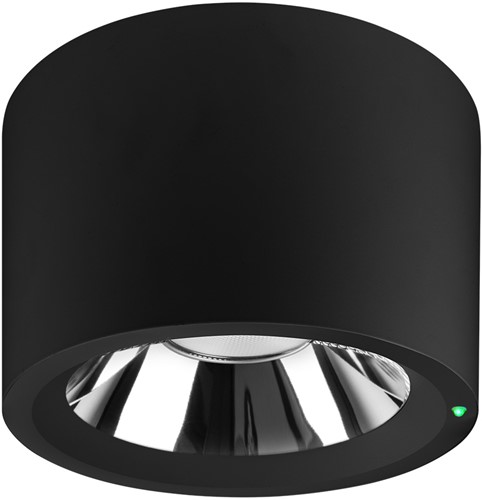 Pragmalux LED Downlight Mondial IP54 hoogglans zwart opbouw 13,5-25,5W 1700-3200lm 3000K-4000K 3-CCT CRI>90 UGR<19 60D Ø230x150(H) Buitenmaat +Philips driver & Noodmodule 1uur autotest-1