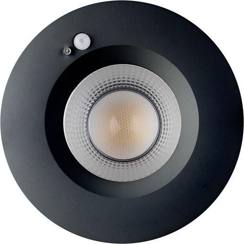 Pragmalux LED Downlight Mondial PIR IP54 facet zwart 13-18W 1400-2100lm 3-CCT UGR<19 60D BØ176 - GØ150-160 +LED Driver-1