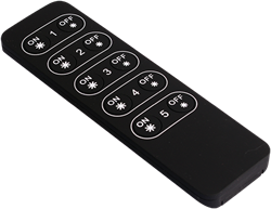 Mono (1-kleur) RF afstandsbediening 5 kanalen incl. batterij