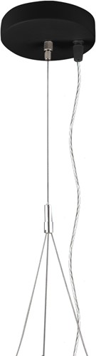 Pragmalux LED Opbouw-/pendelarmatuur Moon accessoire driepuntspendelset Ø140x25mm 3m Zwart