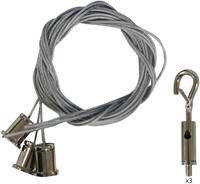 Pragmalux LED Opbouw-/pendelarmatuur Moon accessoire driepuntspendelset Ø140x25mm 3m Zwart-1