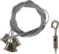 Pragmalux LED Opbouw-/pendelarmatuur Moon accessoire ophangset 4 punten 3m (Ø1200)