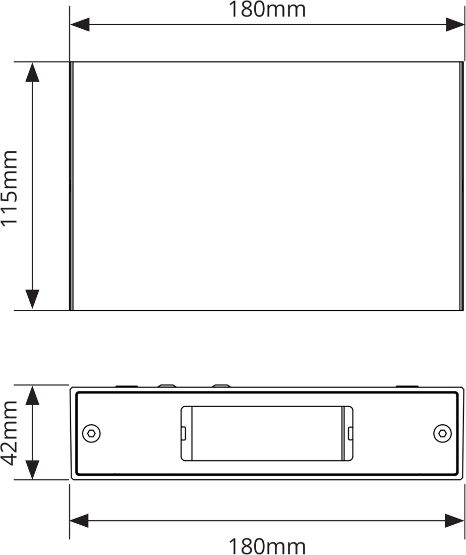 Pragmalux LED facadearmatur Mura Up/Down IP65 C4 5,5W 490-500lm 2700-3000K 2CCT CRI>80 justerbar lysstråle Grafitgrå RAL7024 fase-dæmpbar
