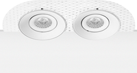Pragmalux Inbouwspot Navis Trimless Rond 2V Kantelbaar wit RAL9003 - Incl. GU10 Fitting