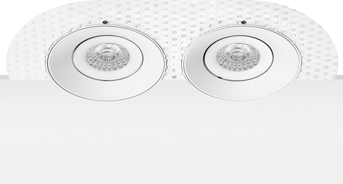 Pragmalux Inbouwspot Navis Trimless Rond 2V Kantelbaar wit RAL9003 - Incl. GU10 Fitting