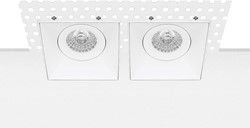 Pragmalux Inbouwspot Navis Trimless Vierkant 2V Kantelbaar wit RAL9003 - Incl. GU10 Fitting