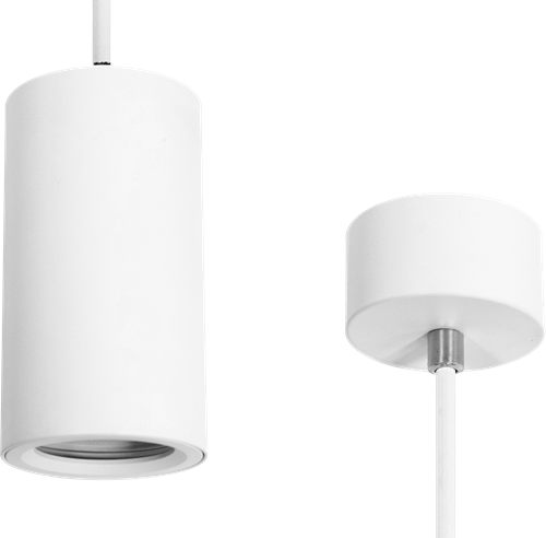 Pragmalux Pendelspot Nica-S Rond wit RAL9003 -  Incl. GU10 Fitting-2