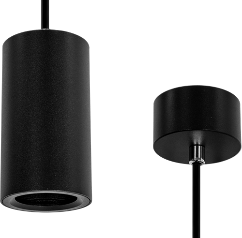 Pragmalux Pendelspot Nica-S Rond Zwart RAL9004 -  Incl. GU10 Fitting-2