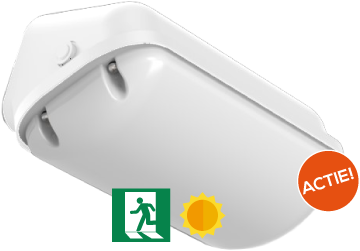 Pragmalux LED Gevelarmatuur Deca IP65 6.5-12W 3000K-4000K 2-CCT 650-1100lm Wit + Daglichtsensor & Noodmodule 3uur zelftest