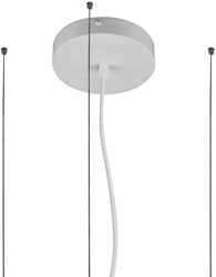 Pragmalux LED Opbouw-/pendelarmatuur Moon accessoire ophangset 3 punten met plafondkap Ø150x30mm 3m Grijs